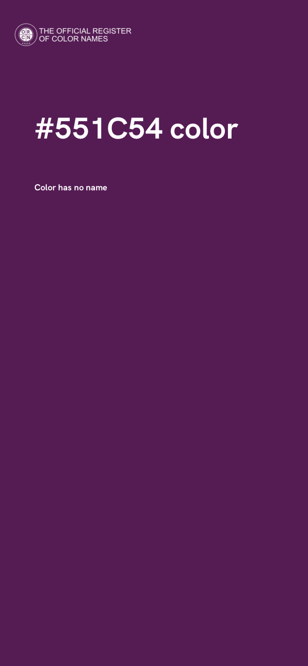#551C54 color image