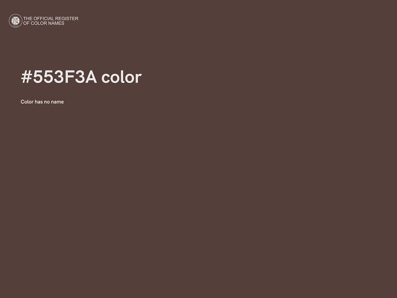 #553F3A color image