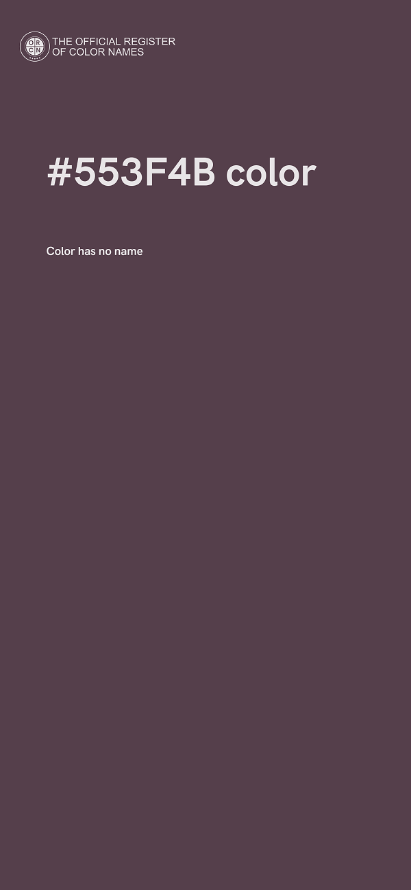 #553F4B color image