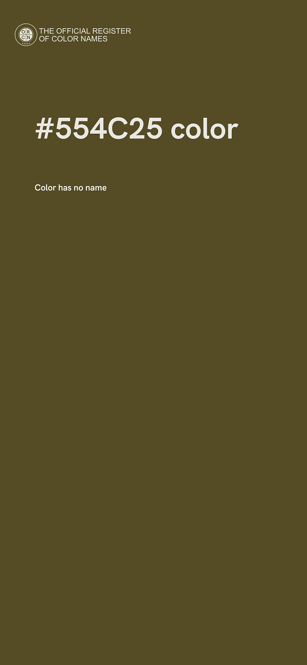 #554C25 color image