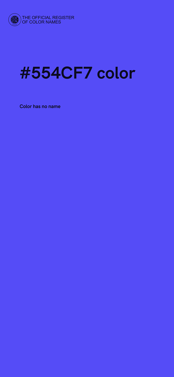#554CF7 color image