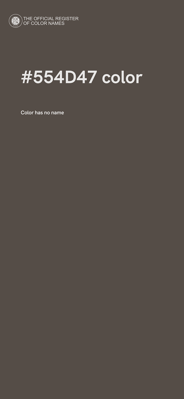 #554D47 color image