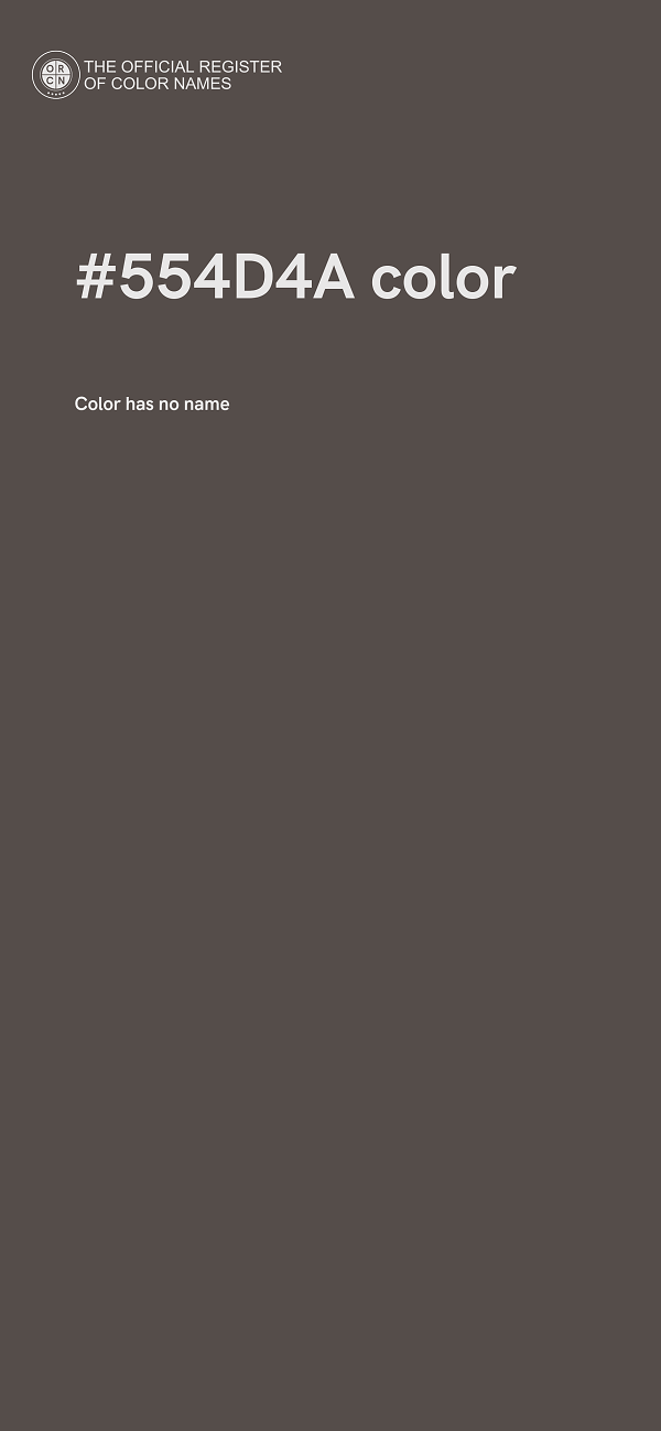 #554D4A color image