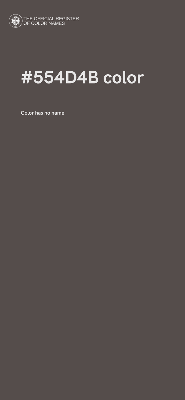 #554D4B color image