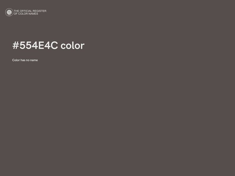 #554E4C color image