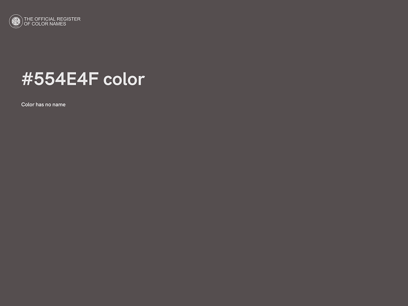 #554E4F color image