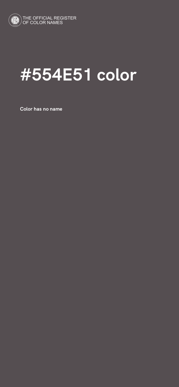 #554E51 color image