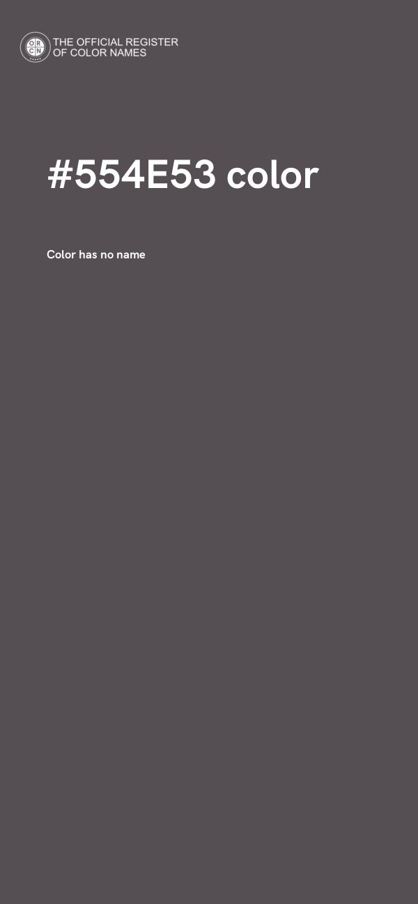 #554E53 color image