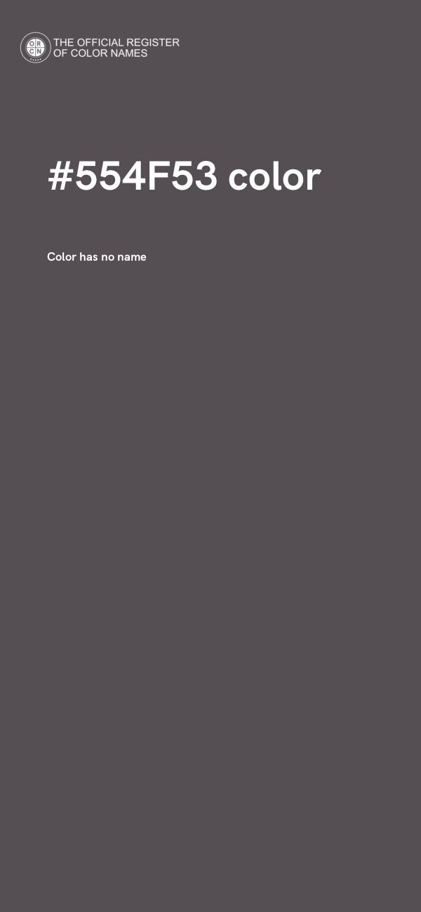 #554F53 color image
