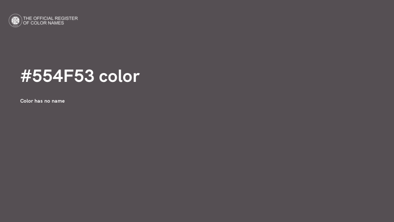 #554F53 color image