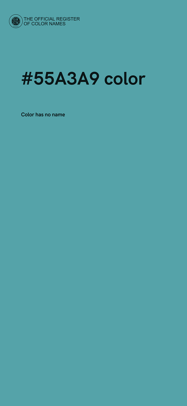 #55A3A9 color image