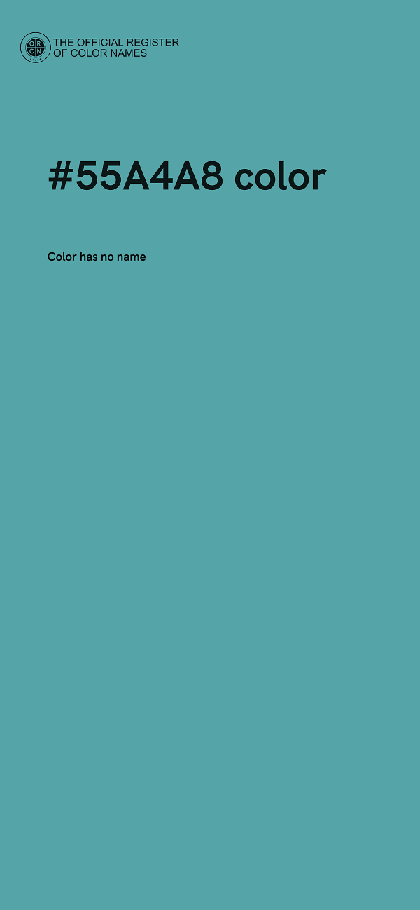#55A4A8 color image