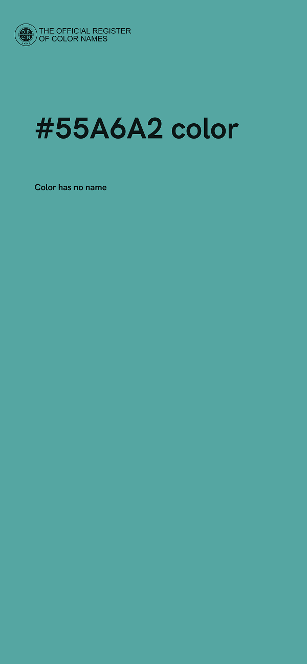 #55A6A2 color image