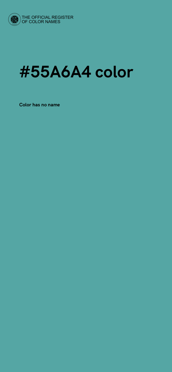 #55A6A4 color image