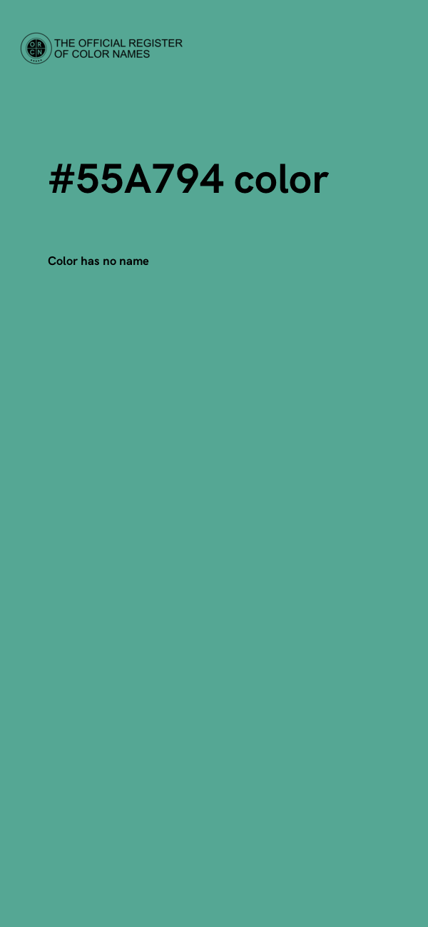 #55A794 color image