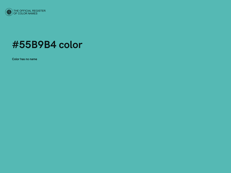 #55B9B4 color image