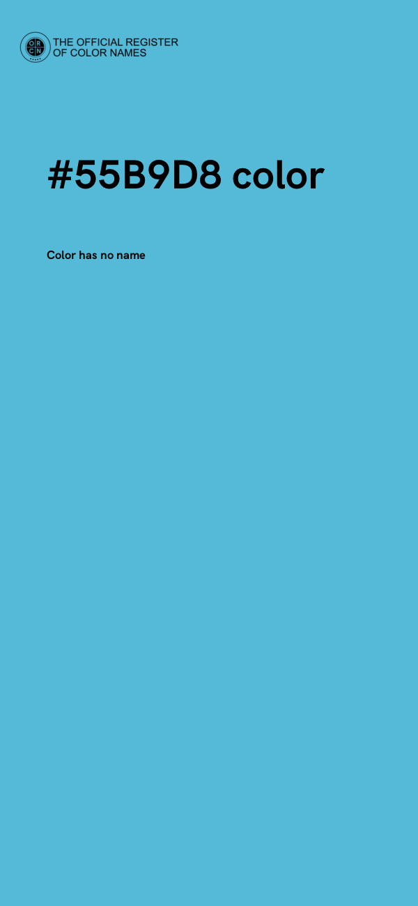 #55B9D8 color image