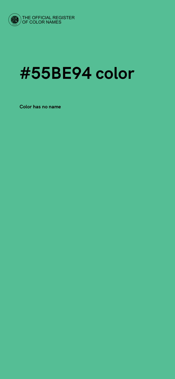 #55BE94 color image