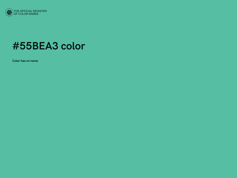 #55BEA3 color image