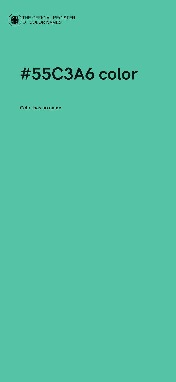 #55C3A6 color image