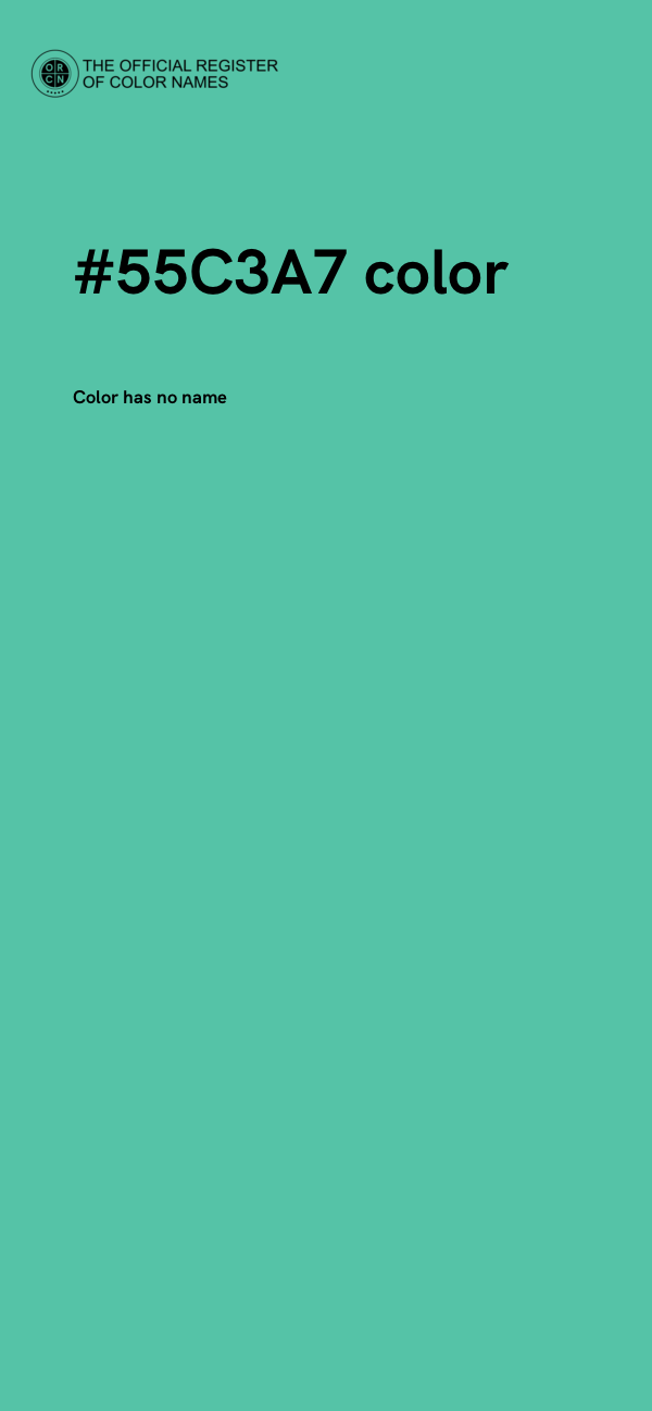 #55C3A7 color image