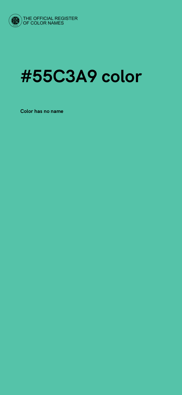 #55C3A9 color image