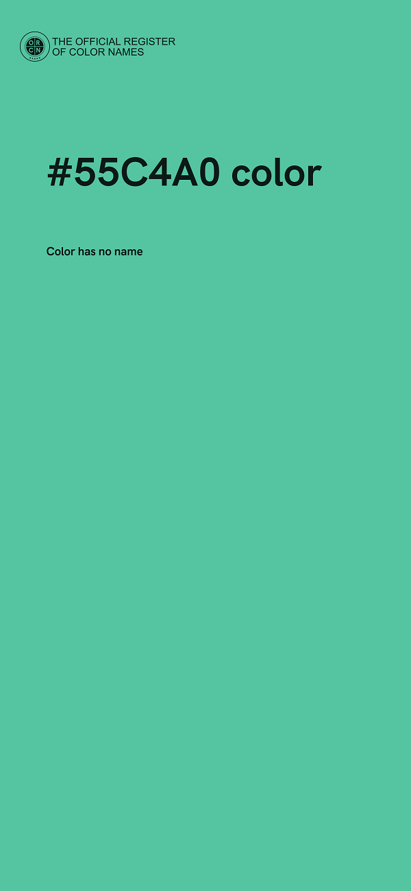 #55C4A0 color image