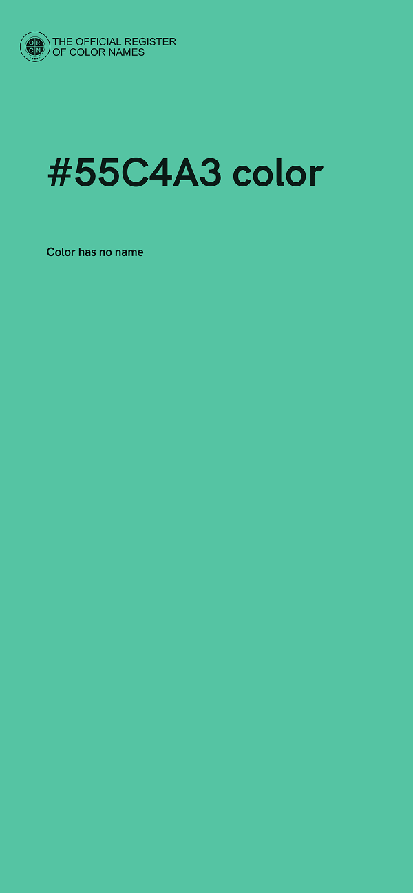 #55C4A3 color image