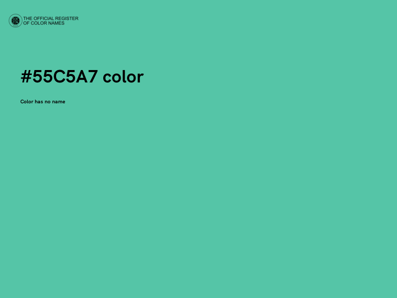 #55C5A7 color image