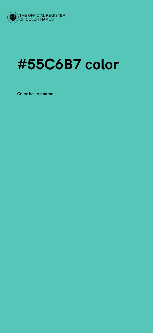 #55C6B7 color image
