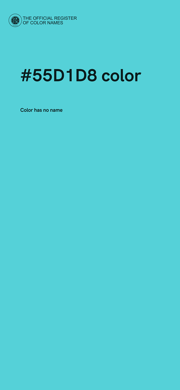 #55D1D8 color image