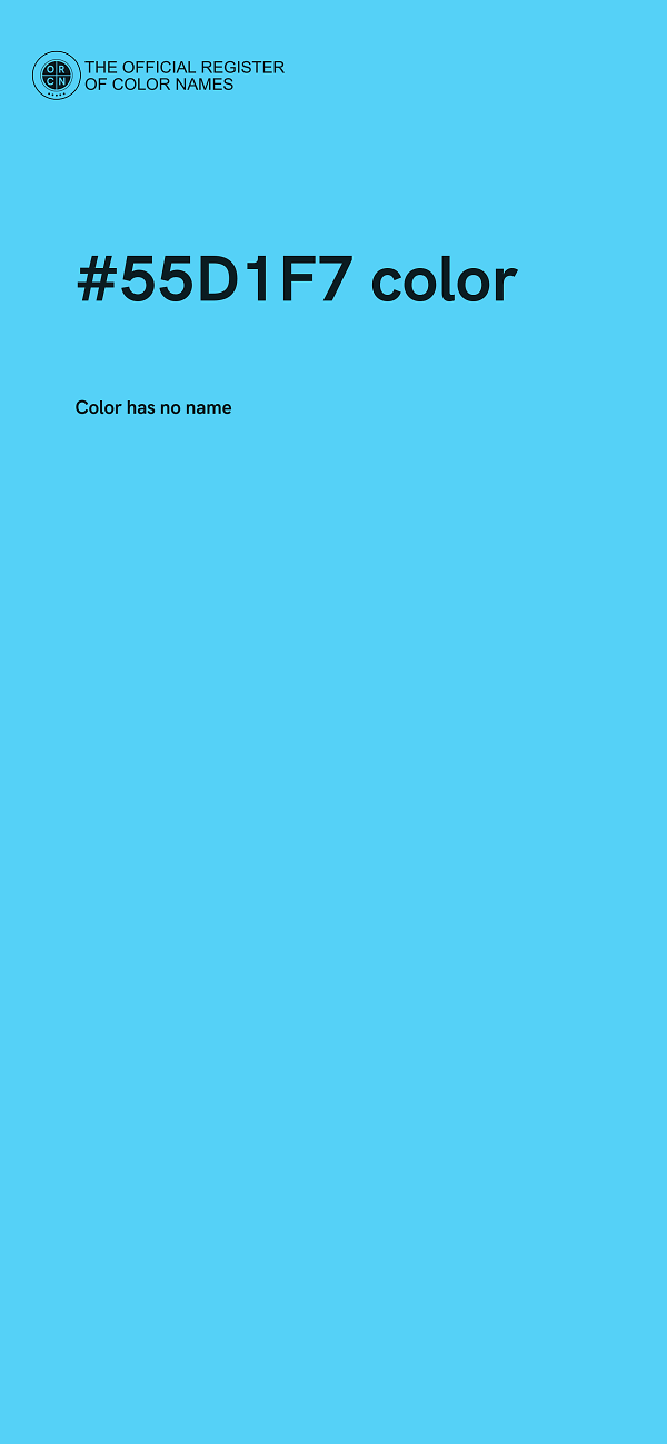 #55D1F7 color image