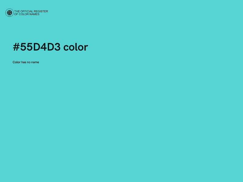 #55D4D3 color image