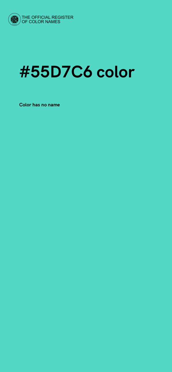 #55D7C6 color image