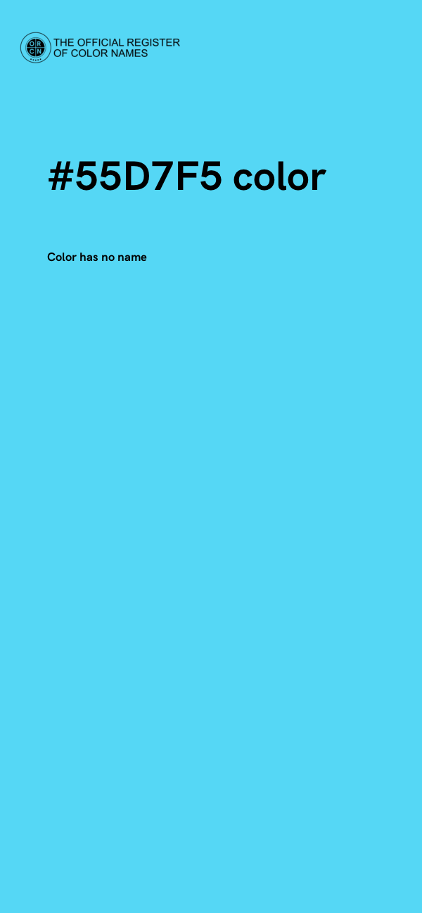 #55D7F5 color image
