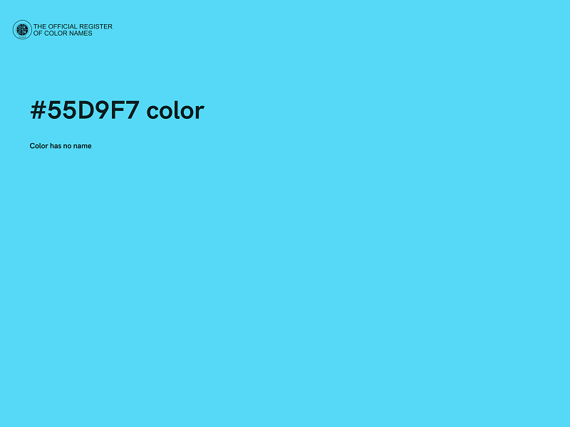 #55D9F7 color image