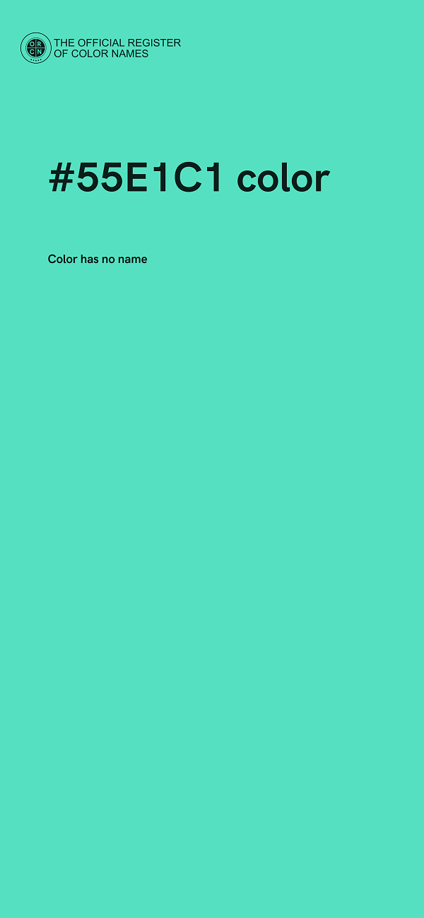 #55E1C1 color image