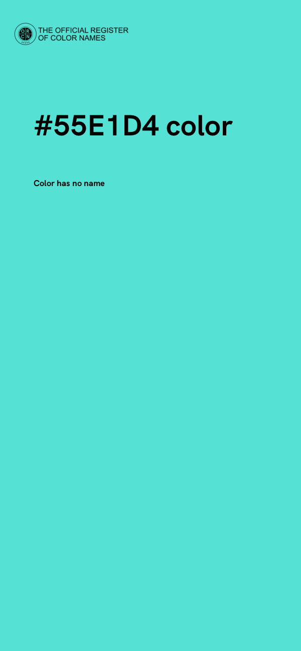 #55E1D4 color image
