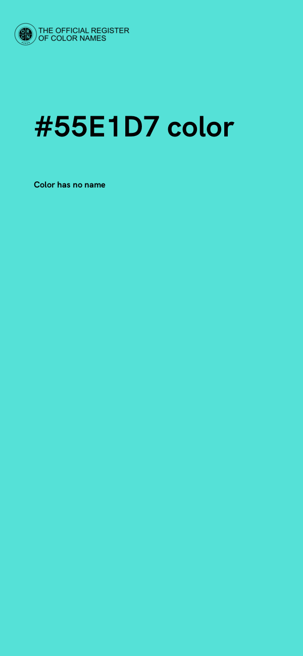 #55E1D7 color image