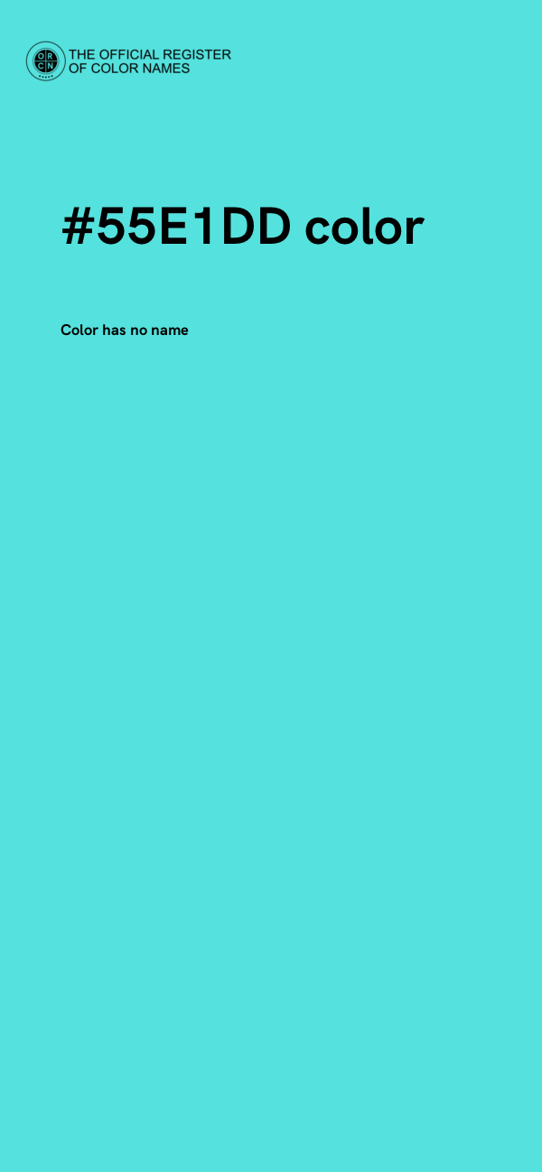 #55E1DD color image