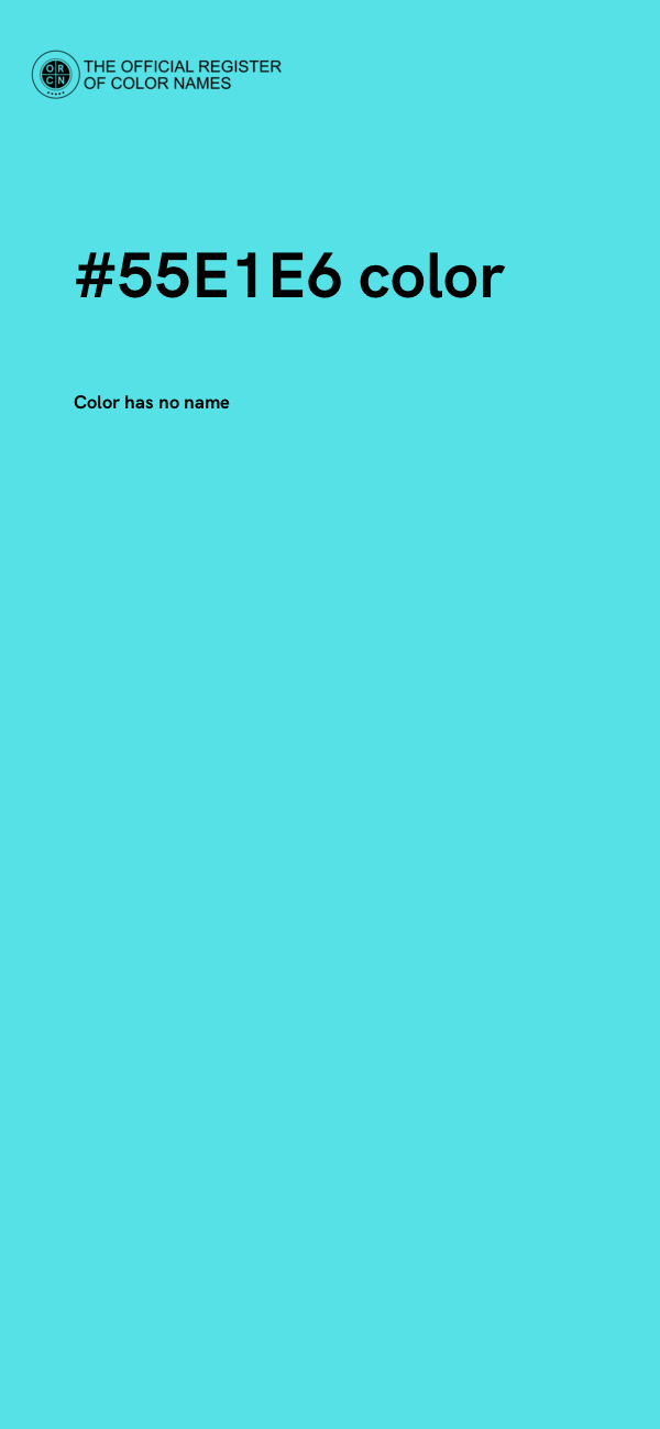 #55E1E6 color image