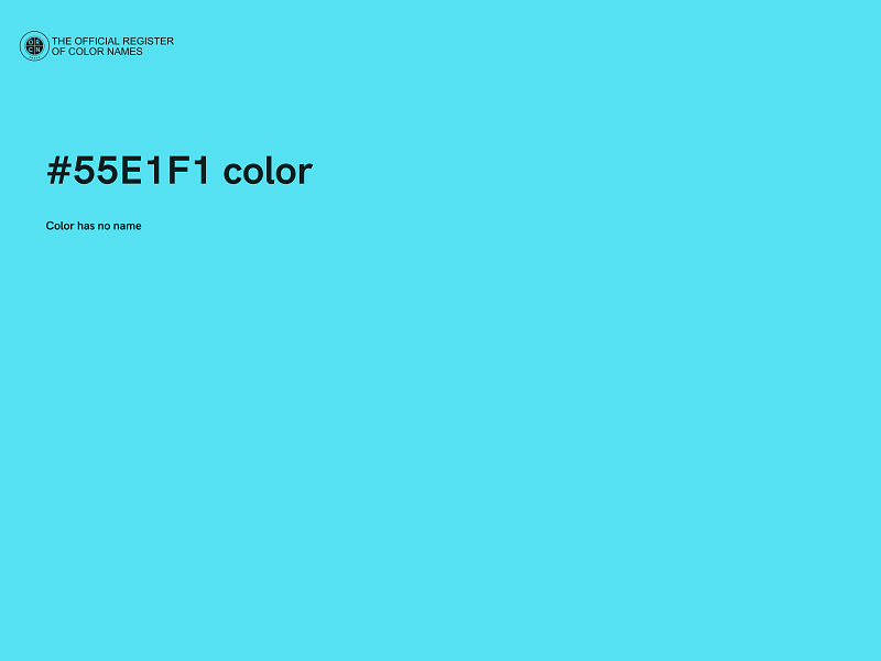 #55E1F1 color image