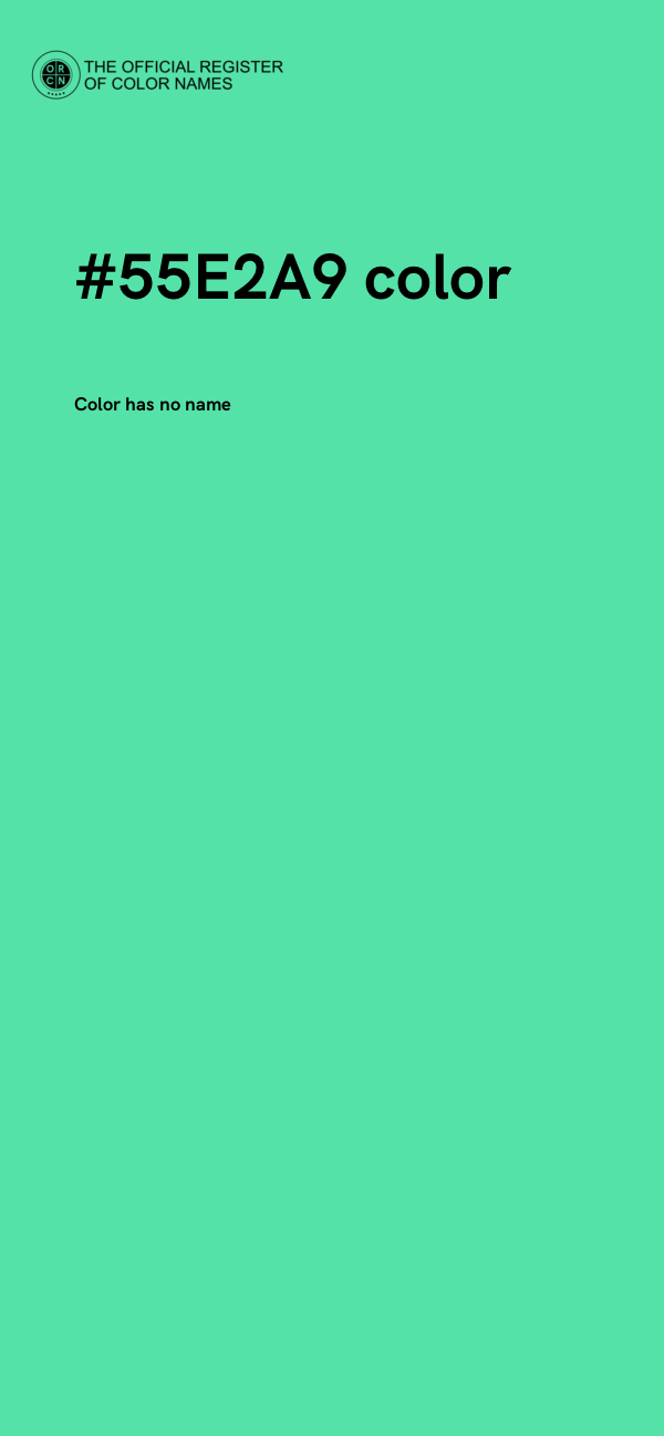#55E2A9 color image