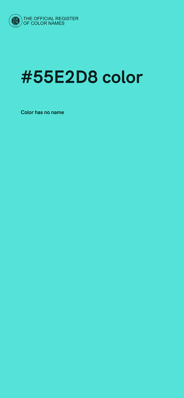 #55E2D8 color image