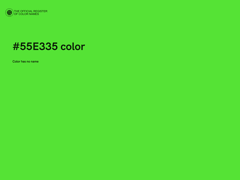 #55E335 color image