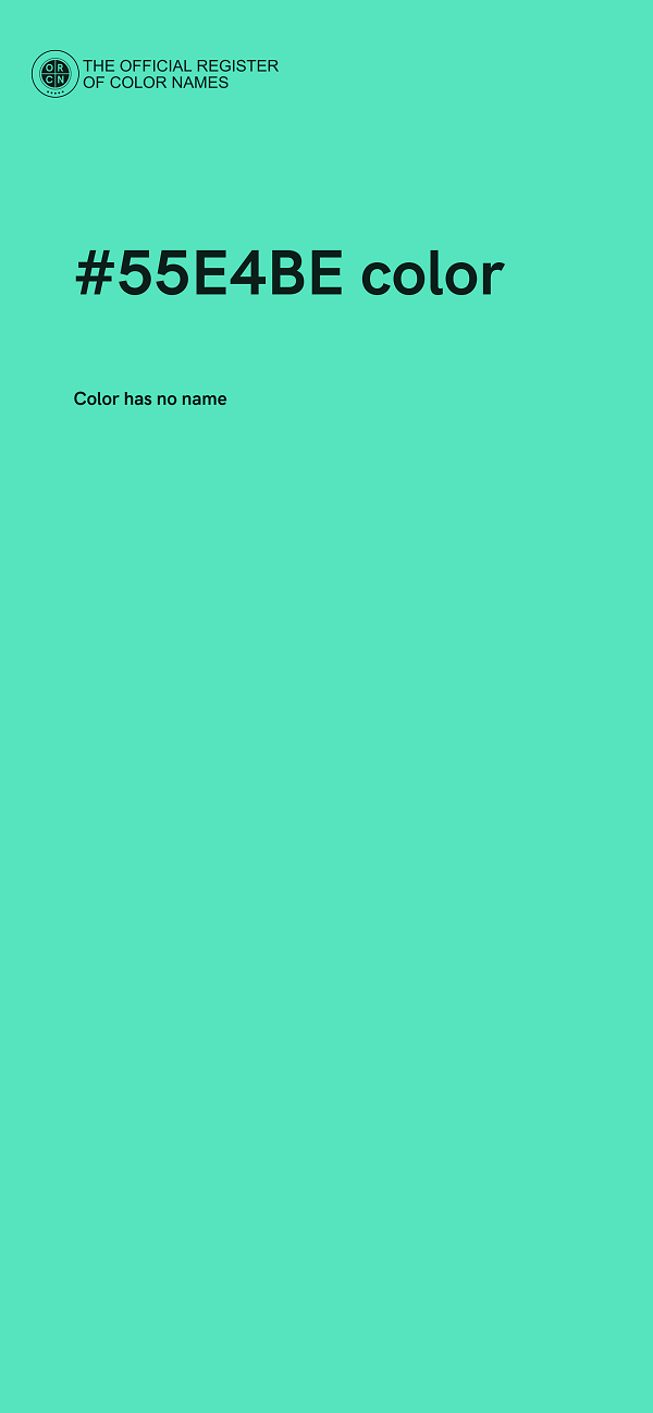 #55E4BE color image