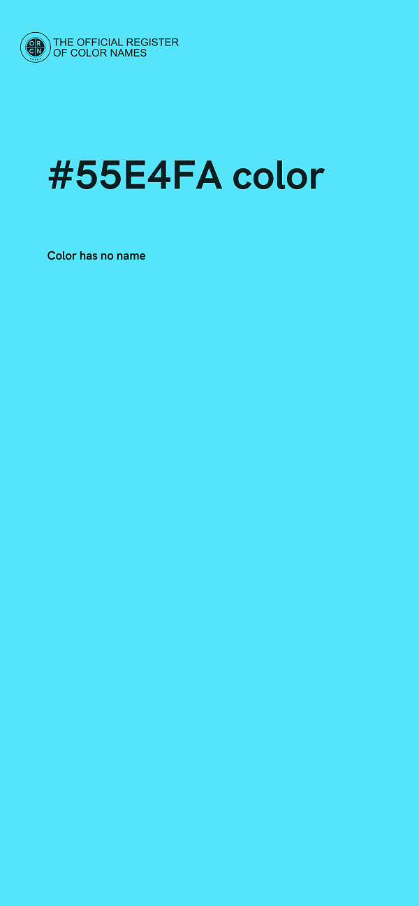 #55E4FA color image