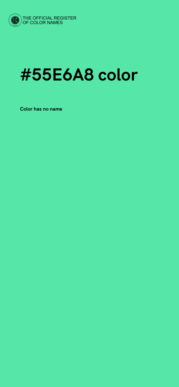#55E6A8 color image