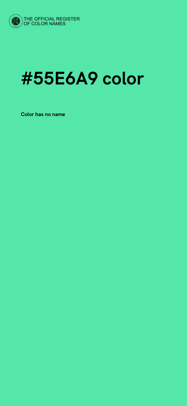 #55E6A9 color image