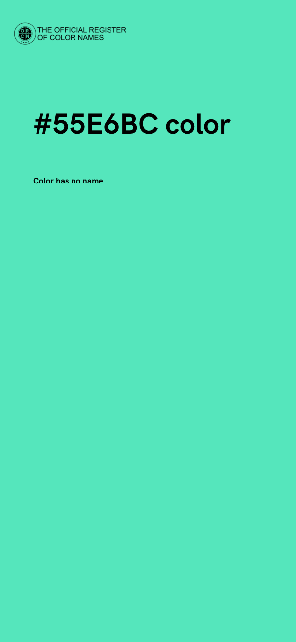 #55E6BC color image